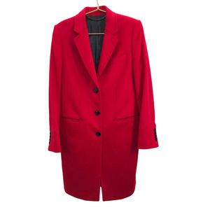 PURE Collection Scarlet Red Wool Pea Coat Size 6